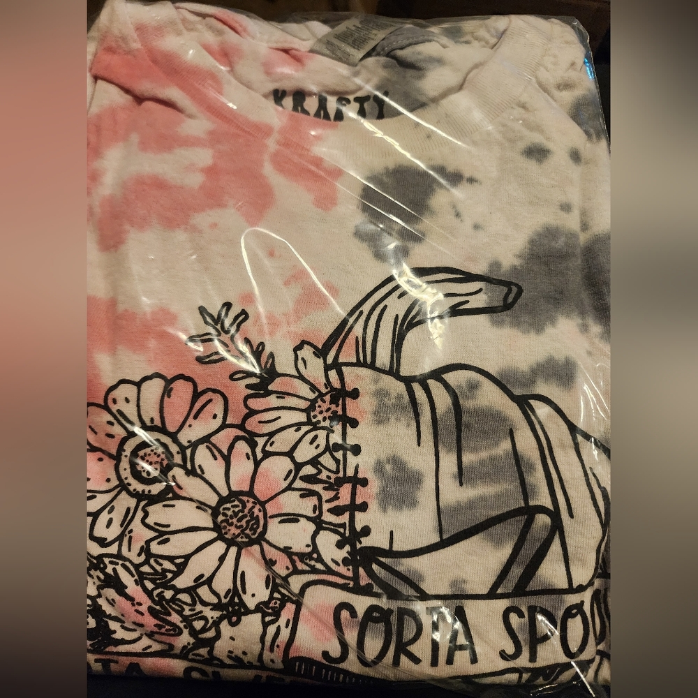 Kraftymary "Sorta Spooky, Sorta Sweet" Tie Dyed T-Shirt- 3XL